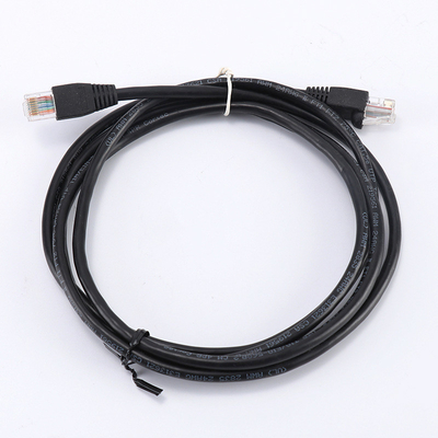 Round Flat Rj45 Cat5e Patch Cord Ethernet Network Black Cable 5M
