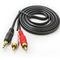 Metal Plug 1.5m RCA Stereo Cable 3.5 Mm Stereo To 2RCA Cable