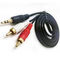 24K Gold Plated 3m RCA Stereo Cable 3.5 Mm To 2 RCA Audio Cable