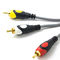3 Core Copper Wire 3 RCA To 3 RCA Stereo Audio Cable OD13.5mm